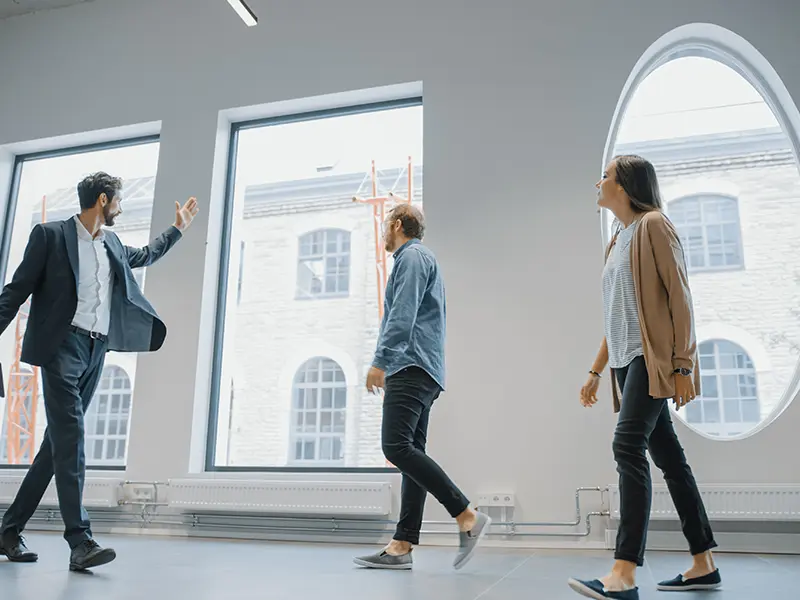 Visite d'un commerce pour une location