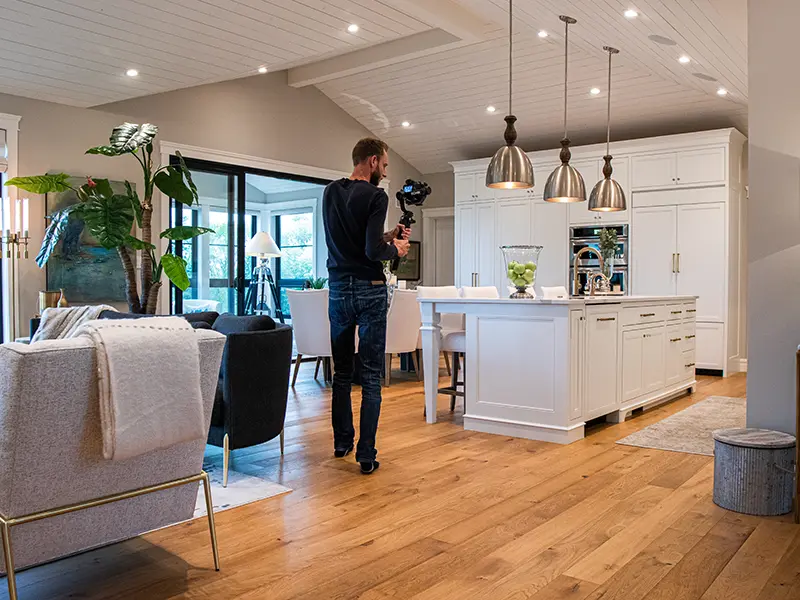 Prise de photos d'un bien à vendre